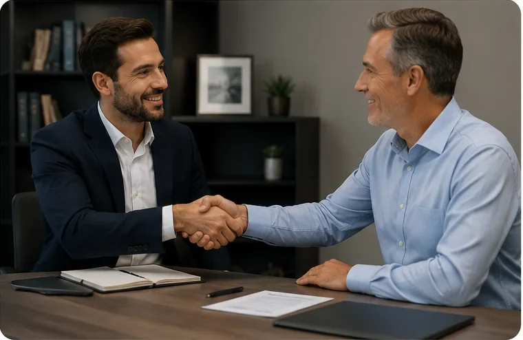 Business transaction discussion